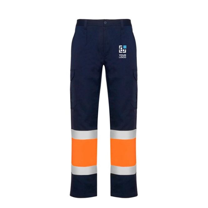 Pantalón laboral alta visibilidad con bolsillos 200 g/m2 Roly Naos 