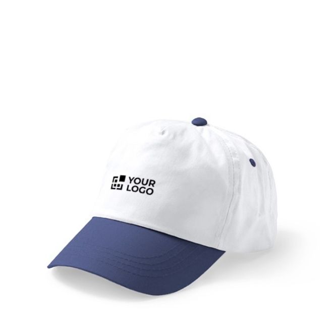 Gorra de 5 paneles de algodón con orificios de ventilación 170 g/m2