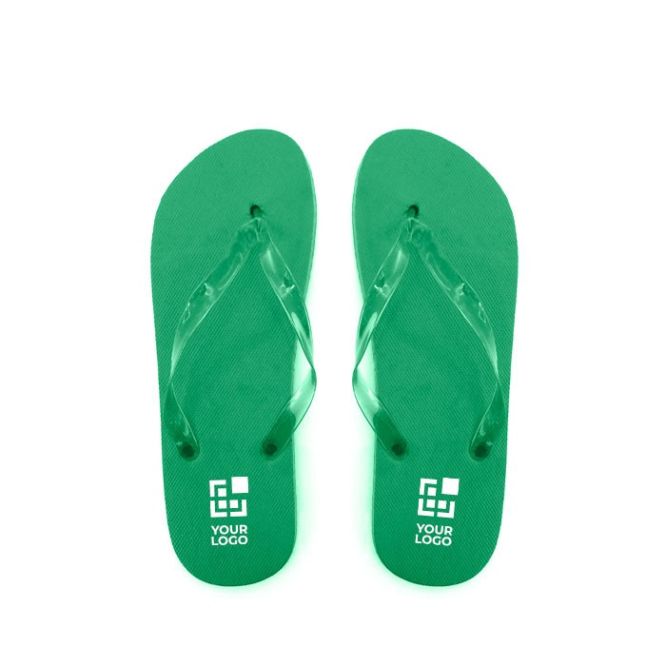 Chanclas con logo y suela EVA y cintas transparentes Pool vista principal