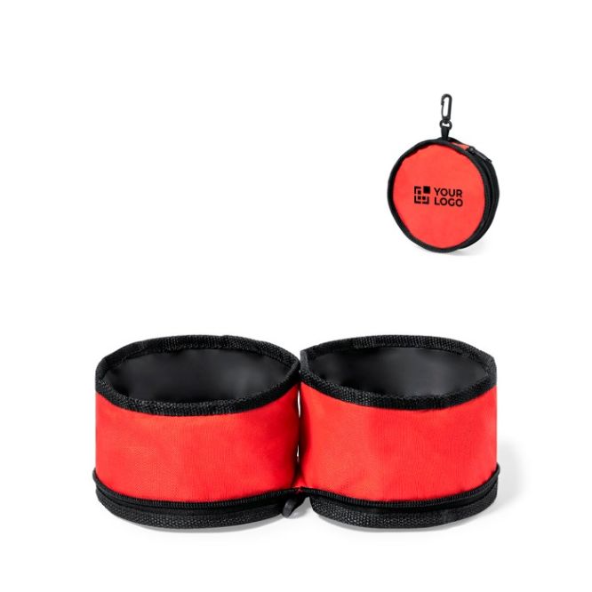 Bowl plegable y portátil para mascotas con cierre de cremallera vista principal