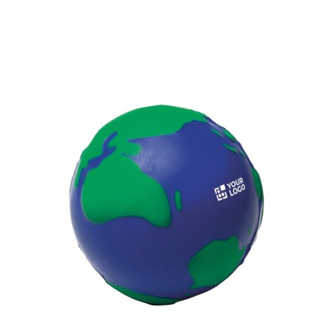 Pelota antiestrés de PU en forma del globo terráqueo para personalizar