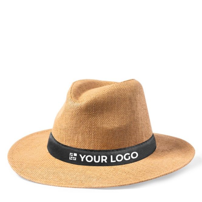 Sombrero de paja de papel con cinta ajustable en el interior