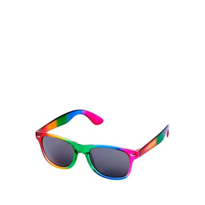 Gafas de sol retro con colores en arcoiris y protección UV400