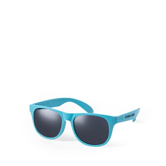 Gafas de sol hechas de caña de trigo con lente negro UV400