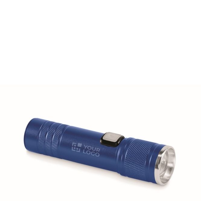 Linterna de aluminio reciclado extensible con 3 ajustes de luz y zoom