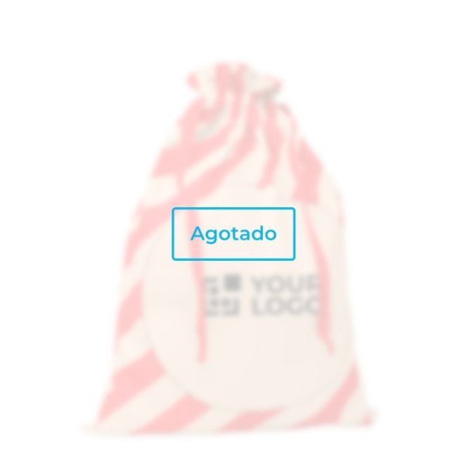 Bolsa de regalo navideña con cierre de cuerdas grande 50x70cm color rojo vista de impresión - Agotado