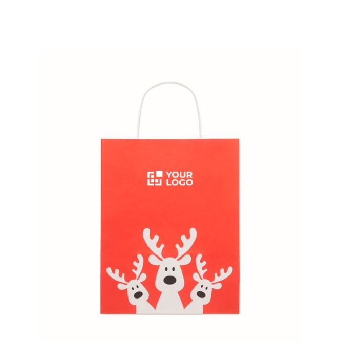 Bolsa de regalo navideña de papel en tamaño pequeño hecho en EU