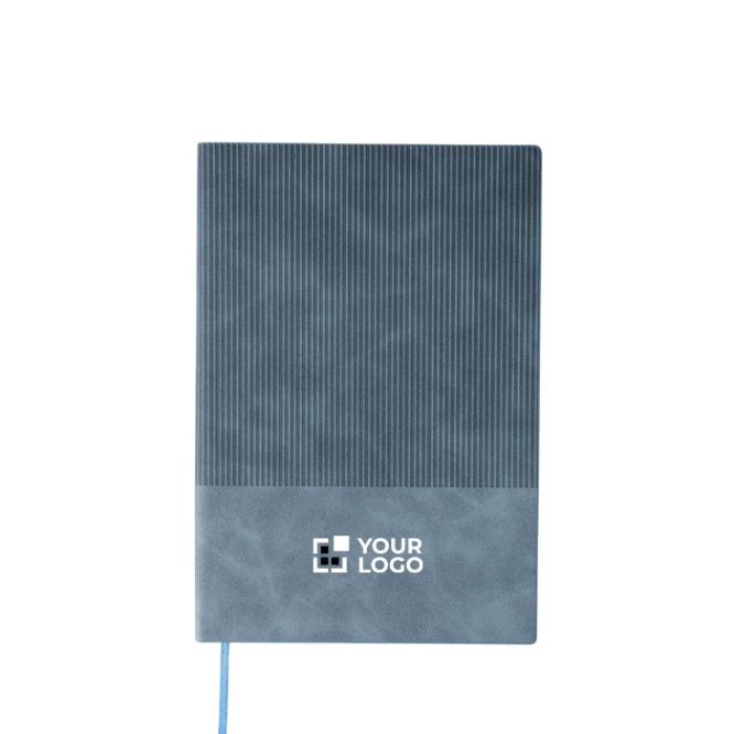 Libreta con efecto pana en la parte superior hojas a rayas A5