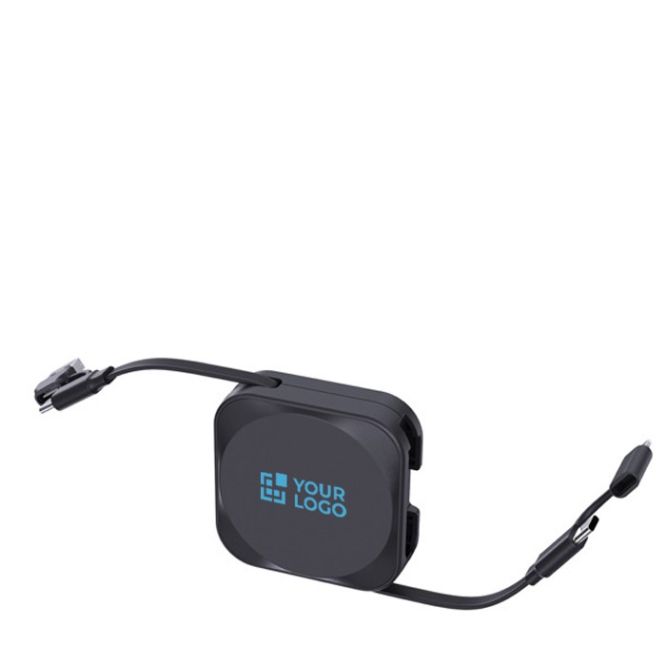 Soporte para móvil con cable retráctil 100cm y carga rápida 100W