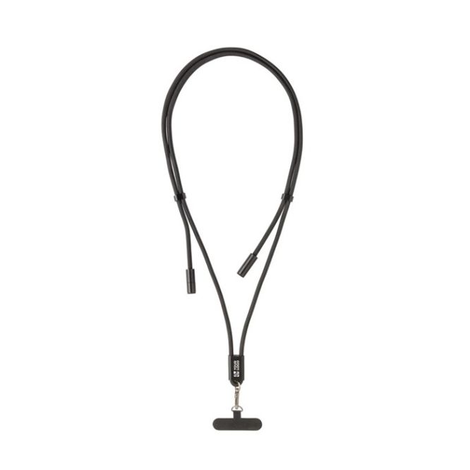 Cable para móvil con USB-C en RPET con correa cuello y carga 60W