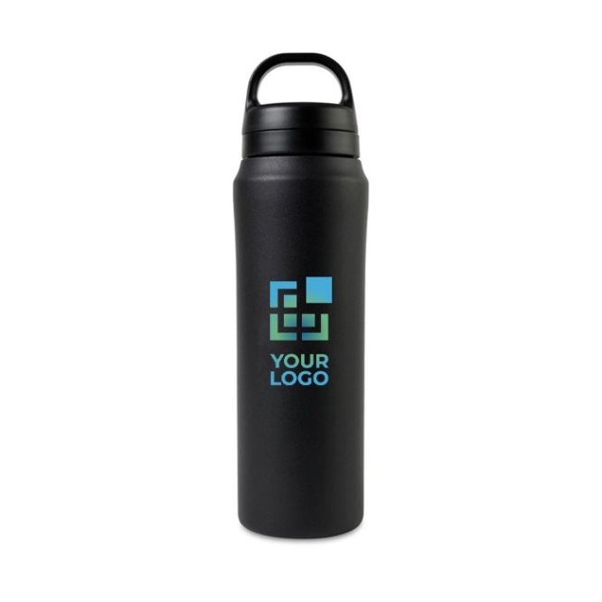 Botella de agua en acero inoxidable reciclado con tapa dual 470ml