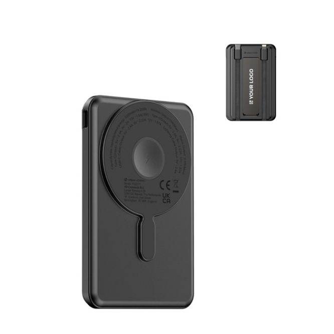 Powerbank 5 en 1 ecológica con cables de carga y soporte 5.000 mAh