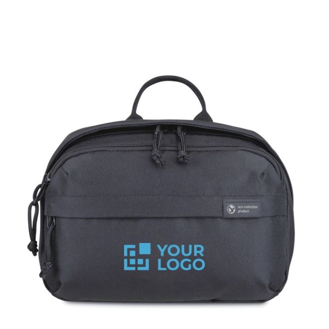 Neceser de viaje para aseo RPET con asa superior y gran espacio