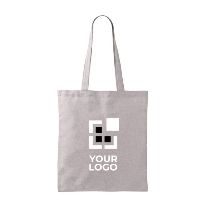 Bolsa tote de algodón y poliéster con asas largas 120 g/m2