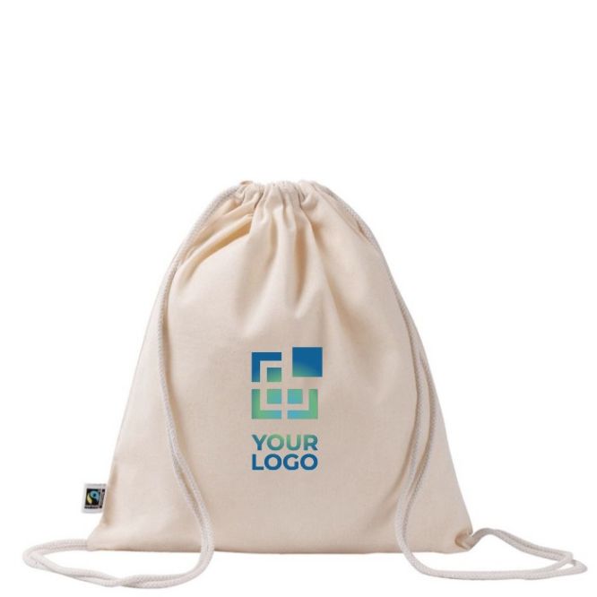 Mochila de cuerdas hecha de algodón Fairtrade 140 g/m2