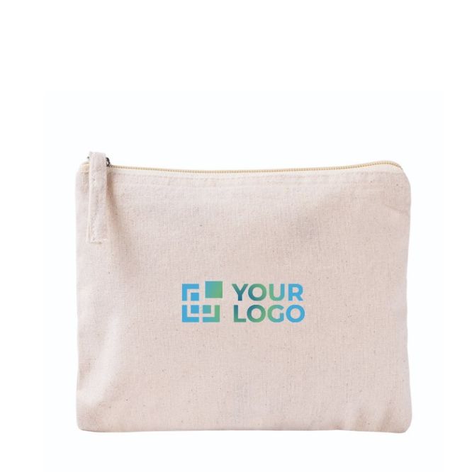Neceser de algodón orgánico rectangular con certificación GOTS