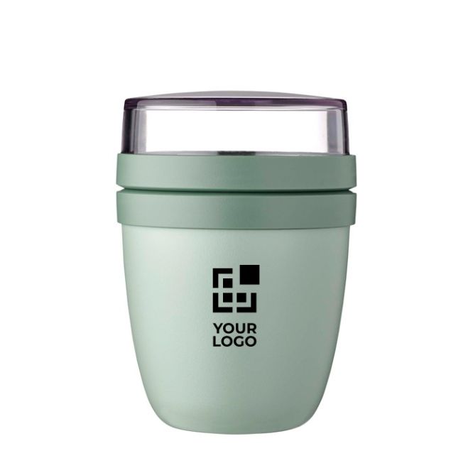 Fiambrera mini de plástico con doble compartimento 420ml Mepal Ellipse Mini