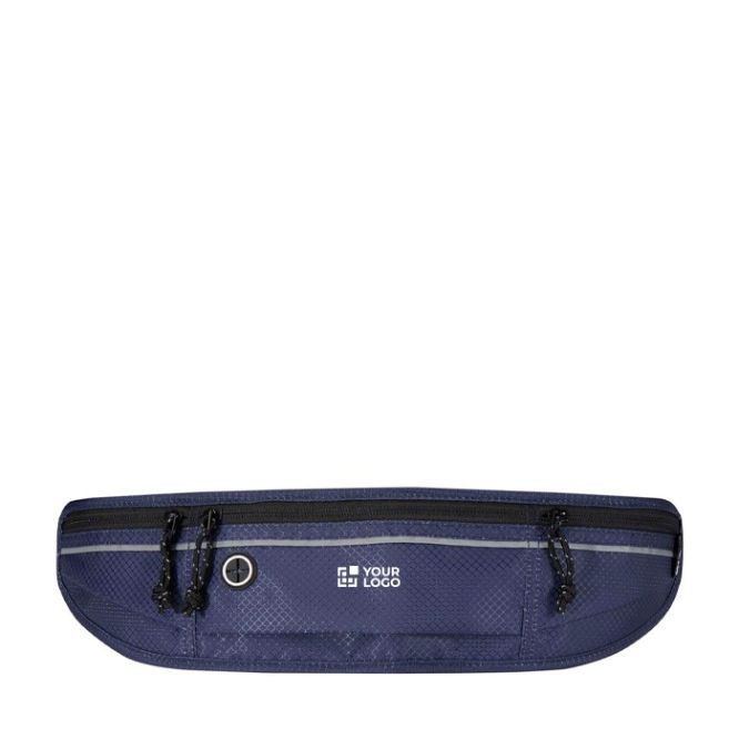 Riñonera para running con varios bolsillos y elementos reflectantes