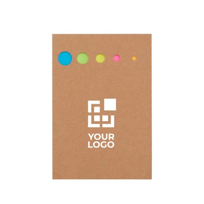 Marcapáginas de madera con notas adhesivas equeñas y grandes