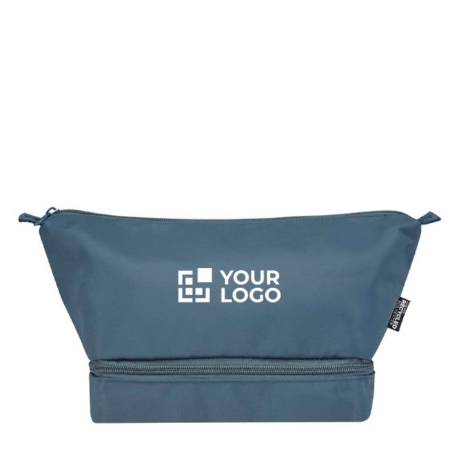 Neceser de poliéster reciclado con gran compartimento inferior 6L