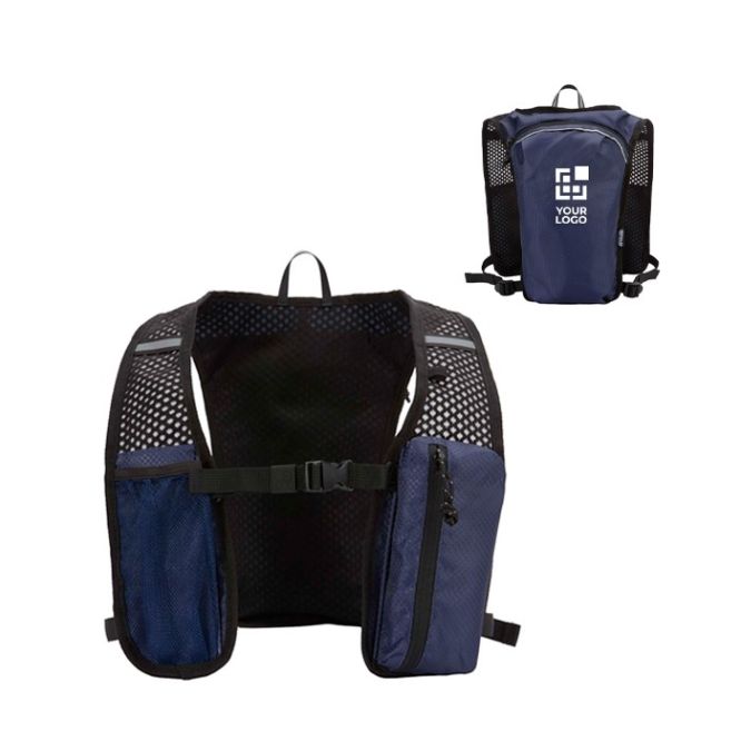 Chaleco de hidratación para running impermeable y reflectante