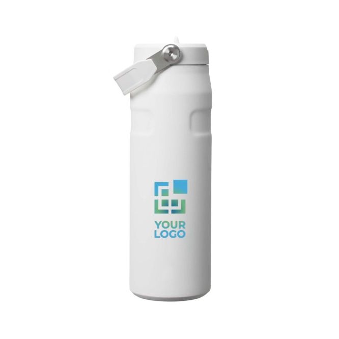 Botella de acero inox reciclado con tapa abatible de pajita 700ml Stanley IceFlow™ 2.0