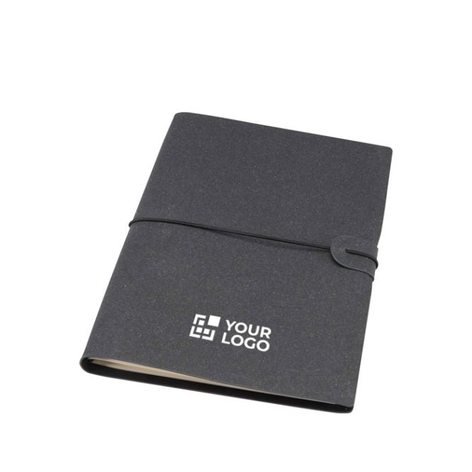 Libreta recargable con tapa de plástico reciclado y dos cuadernos A5