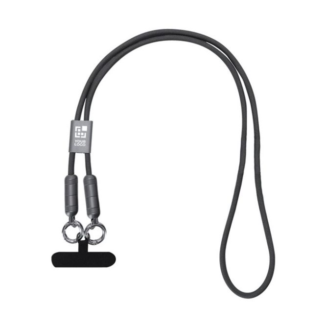 Lanyard con cable de carga con función de transferencia de datos 60W