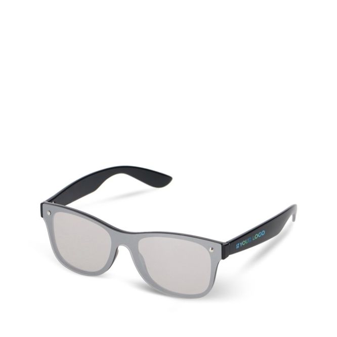 Gafas de sol con lentes espejados con UV400 con patillas de color