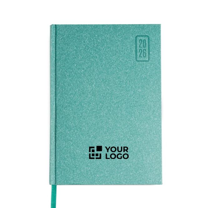 Agenda diaria en español y portugués con cubierta de papel artesanal A5