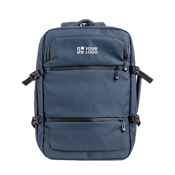 Mochila expandible con cremalleras y correa para trolley 15.6