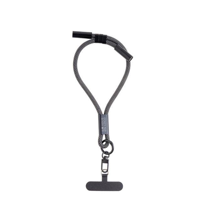 Lanyard de muñeca de PVC y nailon con carga rápida USB-C para móvil