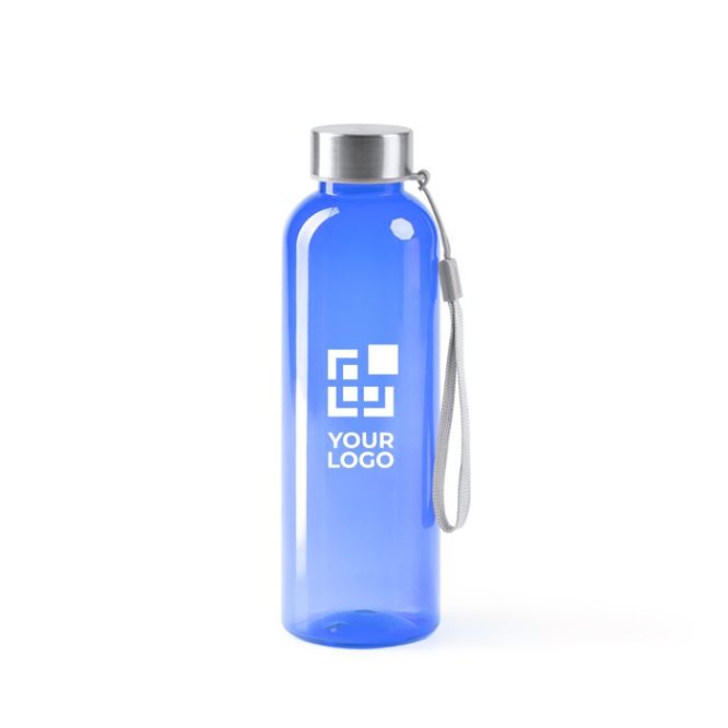 Bidón de RPET con cuerpo translúcido y cinta de transporte 600ml