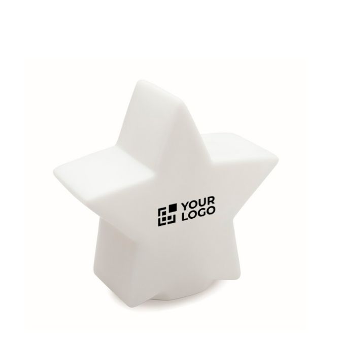 Estrella con luz de plástico color blanco