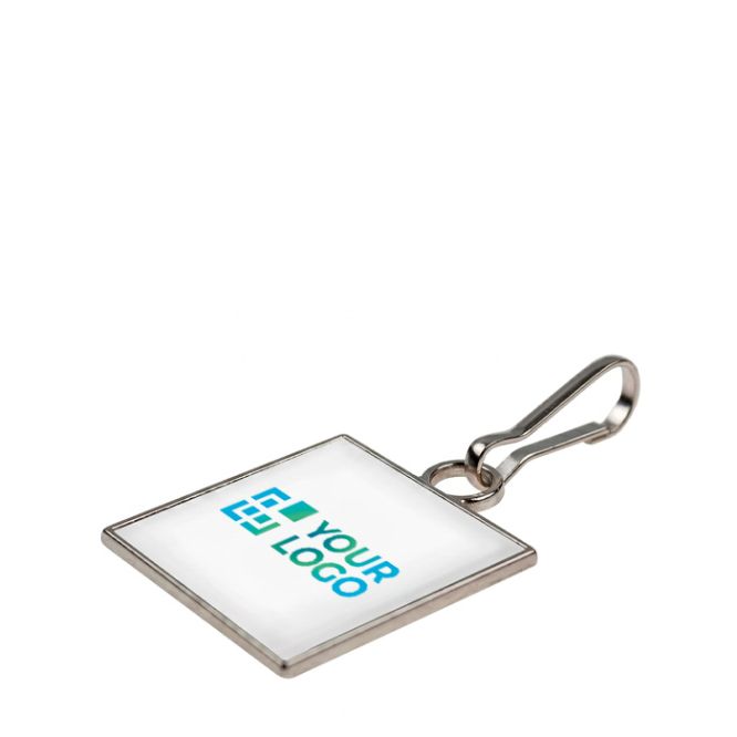 Tirador de cremallera cuadrado de metal para bolsos y chaquetas