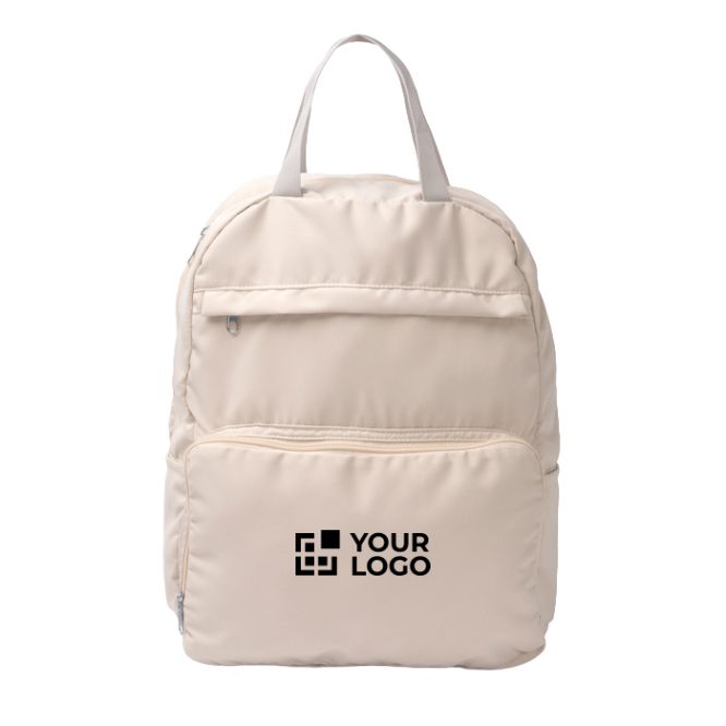 Mochila plegable de poliéster y algodón con cremallera doble