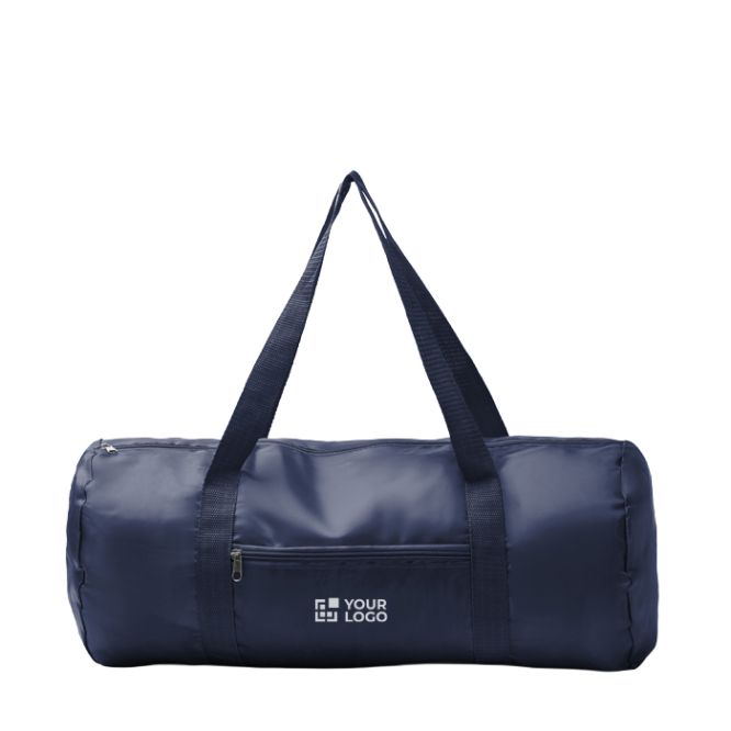 Bolsa de deporte plegable de plástico reciclado con cremallera