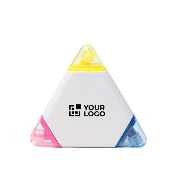 Marcador 3 en 1 triangular de plástico con 3 colores distintos