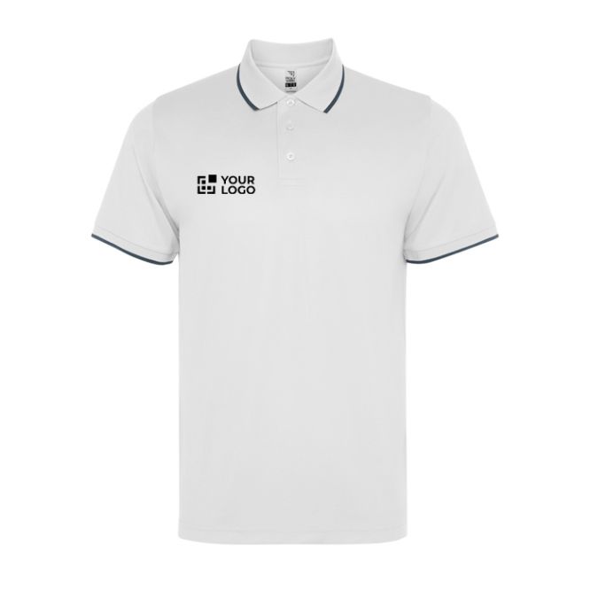 Polo técnico manga corta con rib a contraste 200 g/m2 Roly Direct Sian