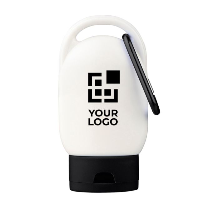 Loción solar con mosquetón y tapón a color SPF30 30ml