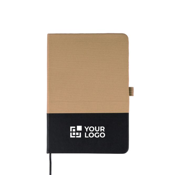 Libreta de RPET con detalle de PU en la parte baja A5 hojas a rayas