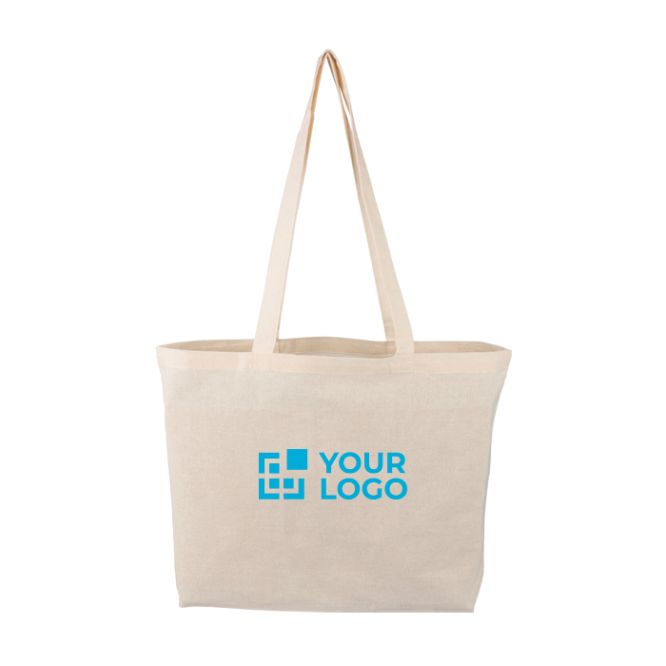 Bolsa de algodón con certificación OEKO-TEX y asas largas 140g