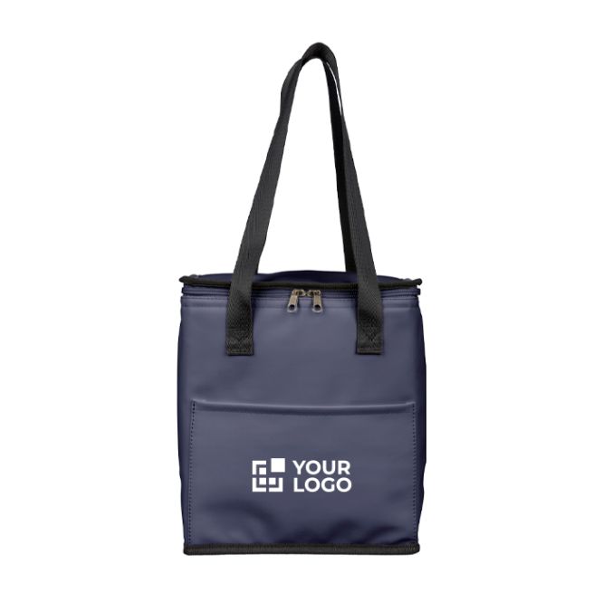 Bolsa nevera cuero sintético con asas largas y bolsillo delantero 9L