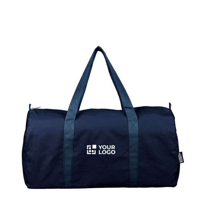 Bolsa deportiva de polialgodón reciclado con cremallera 330 g/m²