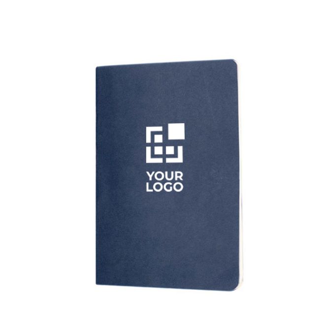 Libreta con tapa de cartón con hojas color crema a rayas A5