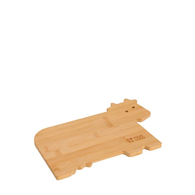 Tabla de cocina de bambú con diseño compacto en forma de vaca
