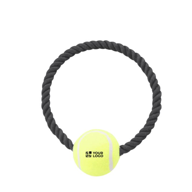 Juguete mordedor con pelota de tenis ideal para perros