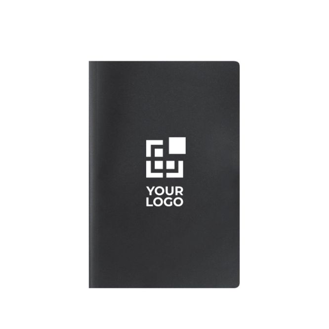 Libreta con tapa blanda de cartón y hojas recicladas a rayas A5