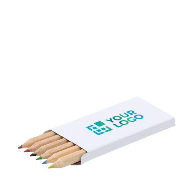 Lápices de madera en estuche de cartón para personalizar
