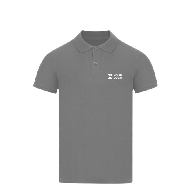 Polo infantil manga corta algodón piqué cuello acanalado 180g/m²